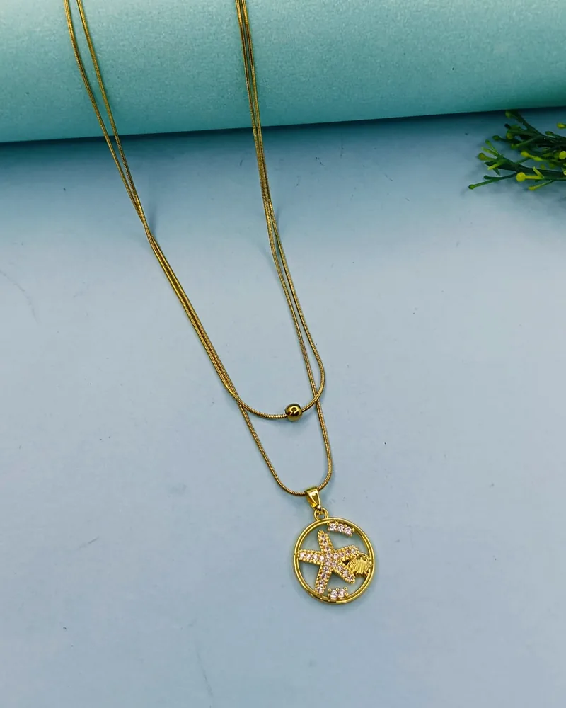 Tara Double-Chain Starfish Pendant